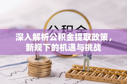 二七深入解析公积金提取政策，新规下的机遇与挑战